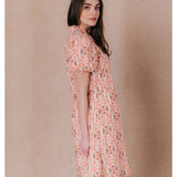 Robe fluide à manches courtes Caroline - Ecru - C'EST BEAU LA VIE !
