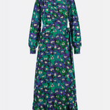 Robe portefeuille longue imprimée Natalia - Green Cat Deluxe - FABIENNE CHAPOT