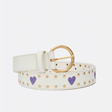 Ceinture cloutée - Blanc - FABIENNE CHAPOT