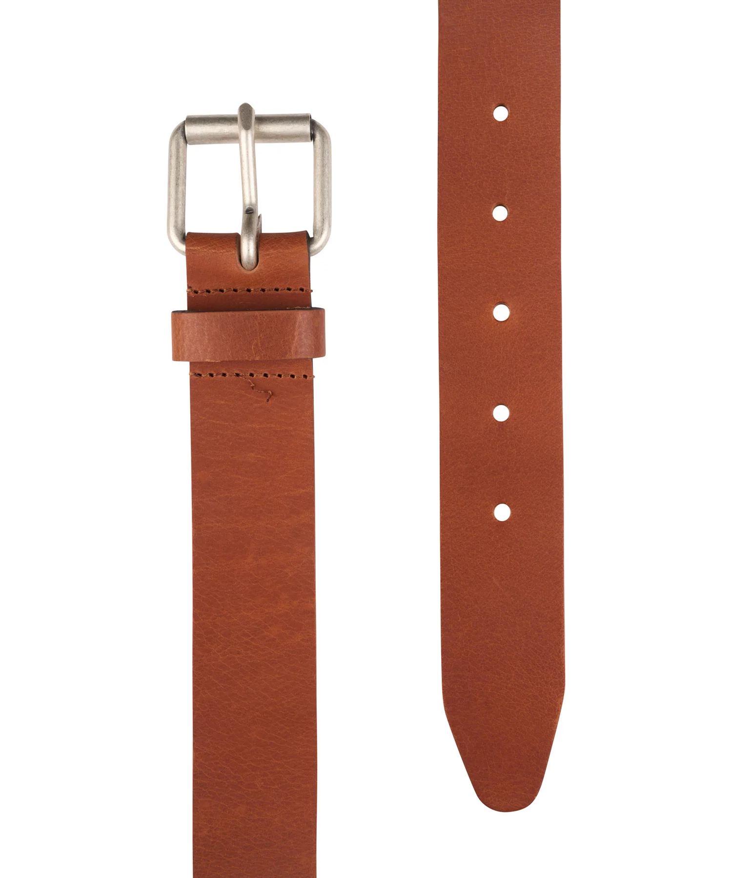 Ceinture en cuir à boucle - Cognac - PETROL INDUSTRIES