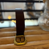 Ceinture en cuir Cœur découpée - Caramel - FABIENNE CHAPOT