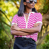 Cardigan en crochet Caro - Rose - FABIENNE CHAPOT