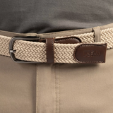 Ceinture tressée homme Qalo - Mastic - Sun Valley homme