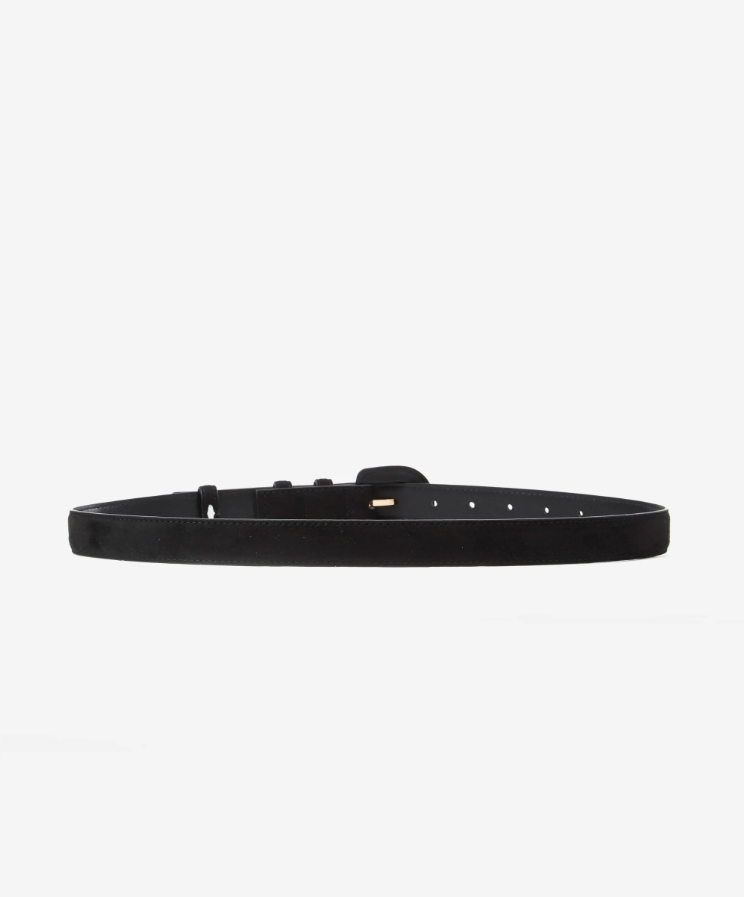 Ceinture SCOTLAND GRACE & MILA noire en faux suède – vue de dos