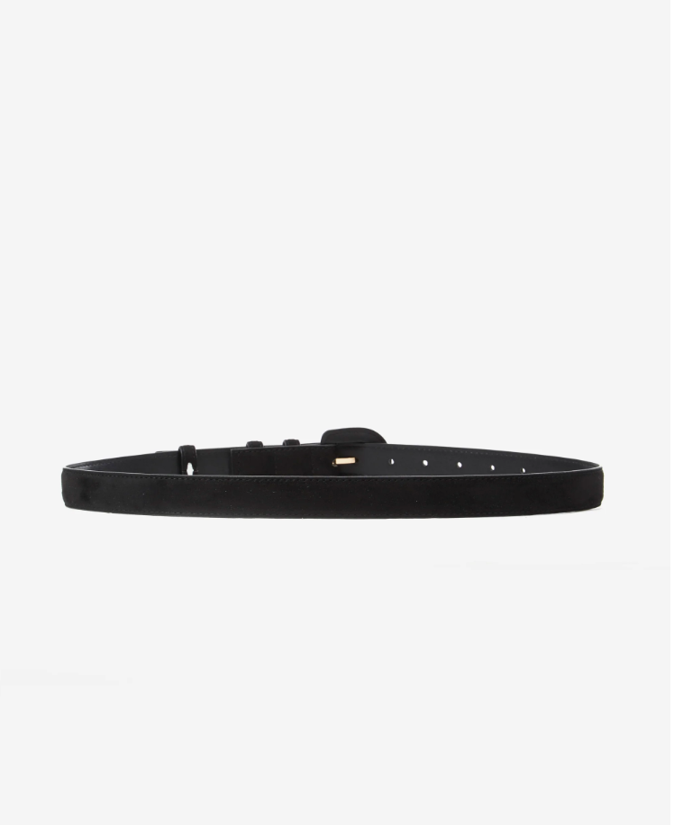 Ceinture SCOTLAND GRACE & MILA noire en faux suède – vue de dos
