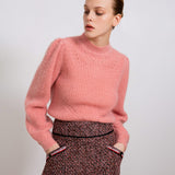 Short taille haute en tweed fantaisie Ben - rouge - SUNCOO