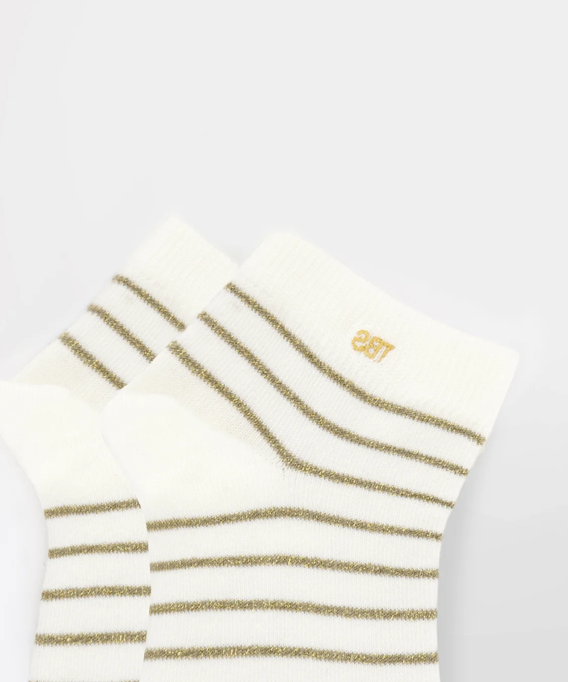 Chaussettes courtes Lowluxy - Rayé Lierre - TBS FEMME