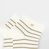 Chaussettes courtes Lowluxy - Rayé Lierre - TBS FEMME