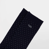 Chaussettes Garysock mi-mollets homme - Marine à pois - TBS HOMME