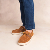 Chaussure bateau en cuir homme Geoboat - Caramel - TBS HOMME