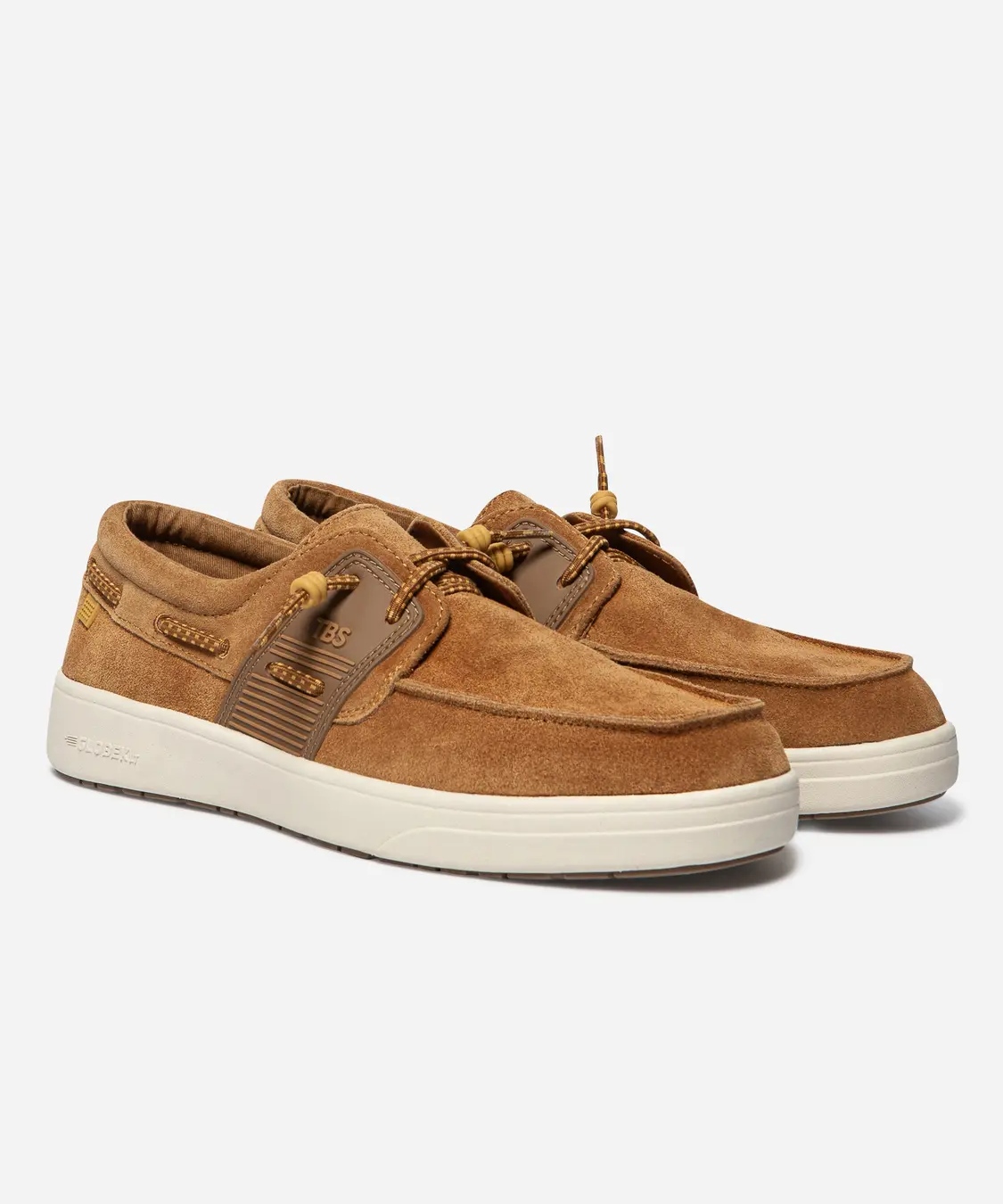 Chaussure bateau en cuir homme Geoboat - Caramel - TBS HOMME