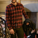 Chemise à carreaux Abee - Rouge sombre - Sun Valley homme
