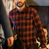 Chemise à carreaux Abee - Rouge sombre - Sun Valley homme