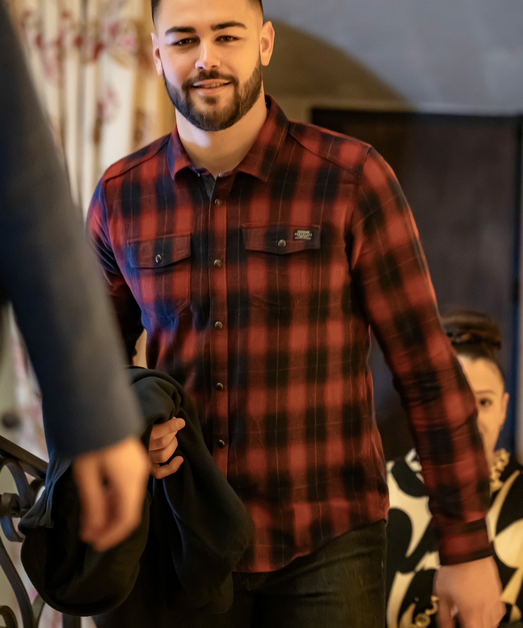 Chemise à carreaux Abee - Rouge sombre - Sun Valley homme