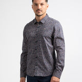 Chemise Adamsa avec micro-imprimé - Marine foncé - Sun Valley homme