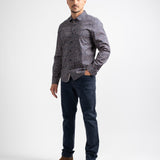 Chemise Adamsa avec micro-imprimé - Marine foncé - Sun Valley homme