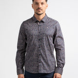 Chemise Adamsa avec micro-imprimé - Marine foncé - Sun Valley homme
