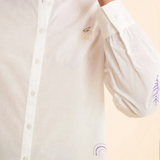 Chemise blanche broderies couleur - Blanc cassé - I.Code