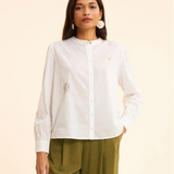 Chemise blanche broderies couleur - Blanc cassé - I.Code