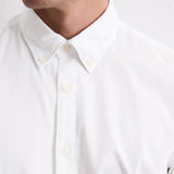 Chemise à manches longues en pur coton - Blanc - MARC'O POLO HOMME