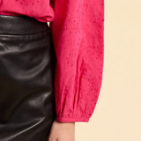 Chemise broderie anglaise - Magenta - I.Code