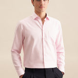 Chemise Business en sergé - Rose - SEIDENSTICKER