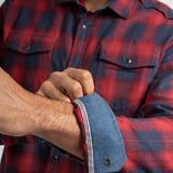 Chemise à carreaux Abee - Rouge sombre - Sun Valley homme