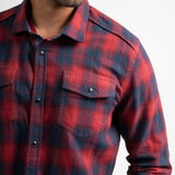 Chemise à carreaux Abee - Rouge sombre - Sun Valley homme