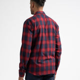 Chemise à carreaux Abee - Rouge sombre - Sun Valley homme