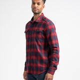 Chemise à carreaux Abee - Rouge sombre - Sun Valley homme