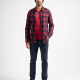 Chemise à carreaux Abee - Rouge sombre - Sun Valley homme