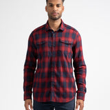 Chemise à carreaux Abee - Rouge sombre - Sun Valley homme