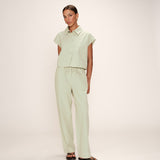 Chemise courte boxy Rise - Menthe - GRACE & MILA