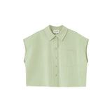 Chemise courte boxy Rise - Menthe - GRACE & MILA