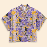 Chemise courte imprimée Perroquets - Parme - I.CODE
