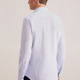 Chemise d'affaires slim imprimée fin Smart - Bleu clair - SEIDENSTICKER