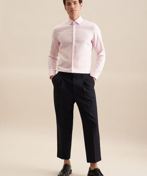 Chemise d'affaires imprimé slim - Rose - SEIDENSTICKER
