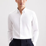Chemise d'affaires slim unie pour homme - Blanche - SEIDENSTICKER