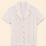 Chemise dentelle manches courtes - Ecru - I.Code