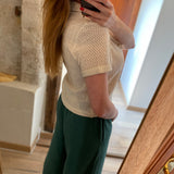 Chemise dentelle manches courtes - Ecru - I.Code