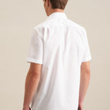Chemise droite Business à manches courtes - Blanche - SEIDENSTICKER