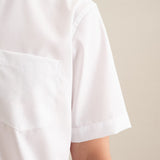 Chemise droite Business à manches courtes - Blanche - SEIDENSTICKER