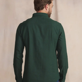 Chemise en coton flanelle Berliche - Vert trefle - TBS HOMME