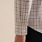 Chemise en flanelle slim - Beige - SEIDENSTICKER