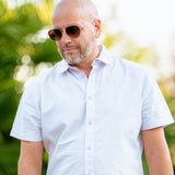 Chemise en lin uni Oceanbreeze - Lilac Grey - PETROL INDUSTRIES HOMME