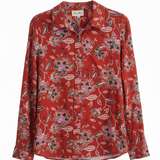 Chemise fleurie Folkfore - Terracotta - LOLA ESPELETA