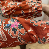 Chemise fleurie Folkfore - Terracotta - LOLA ESPELETA