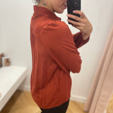 Chemise froncée à manche ballon CH070 - Caramel - LOLA ESPELETA