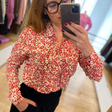 Chemise imprimée florale - Rouge - I.Code