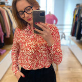 Chemise imprimée florale - Rouge - I.Code